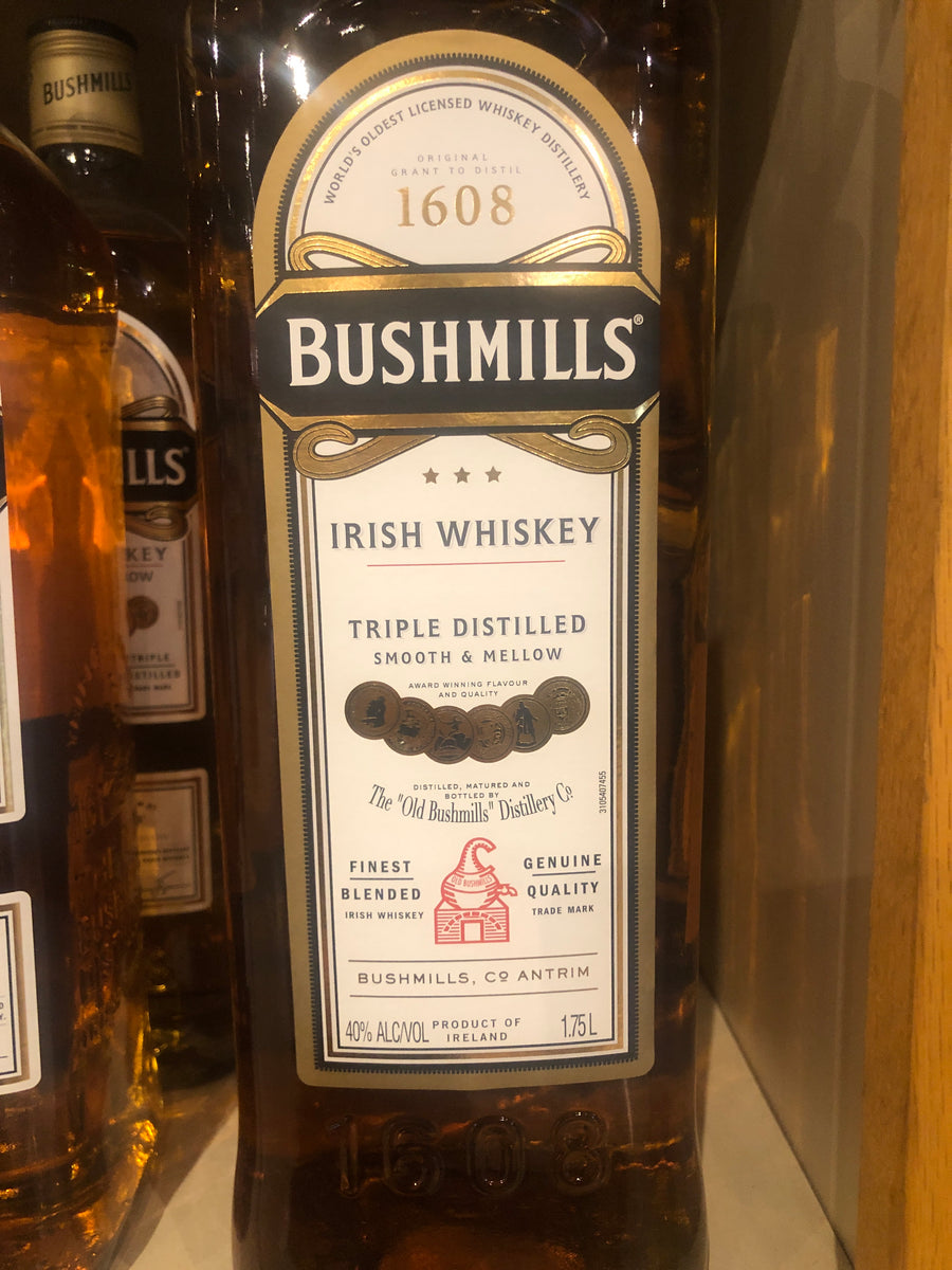 Bushmills Irish Whiskey,  1.75 L