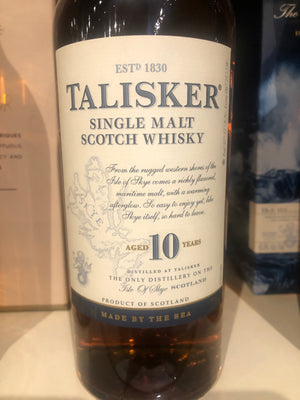 Talisker 10 yr Scotch, 750 ml