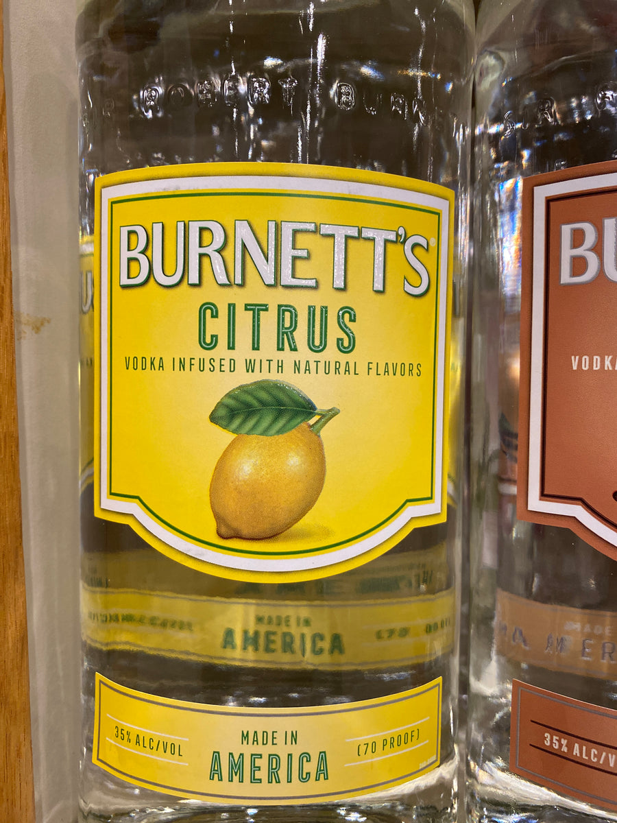 Burnetts Citrus Vodka, 750 ml