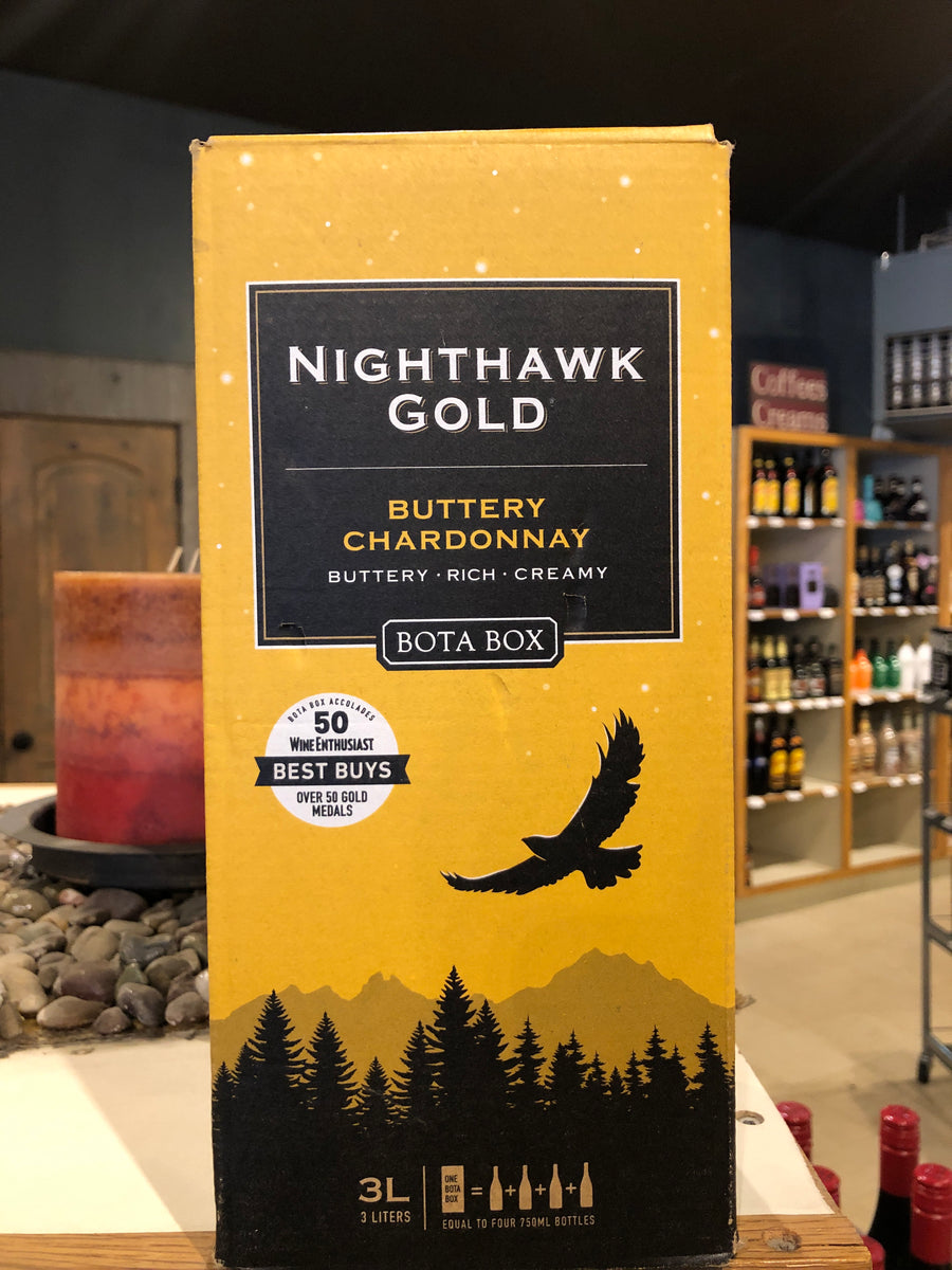 Bota Box, Nighthawk Gold Buttery Chardonnay, California, 3 liter box