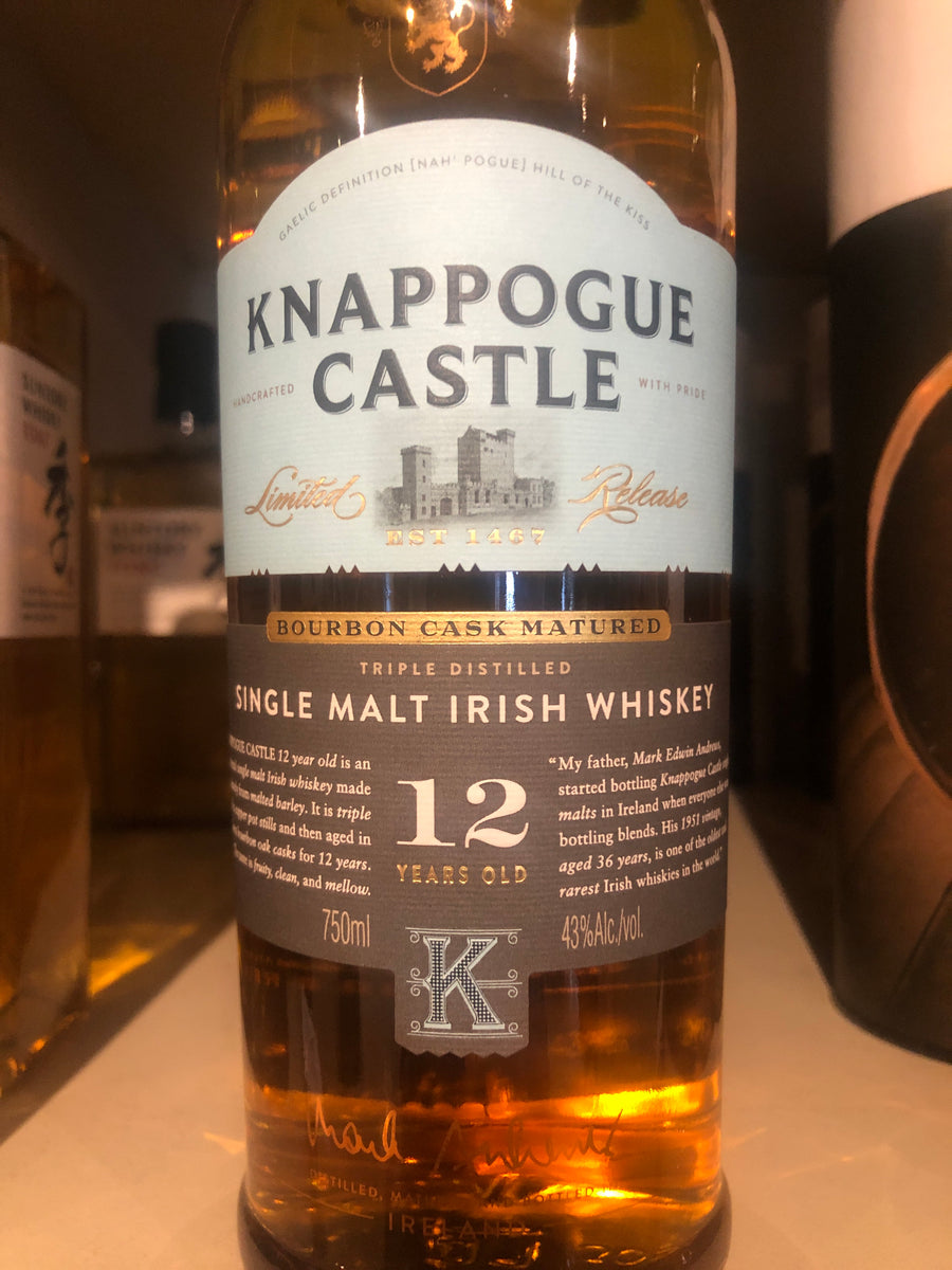 Knappogue 12 Yr Irish Whiskey, 750 ml