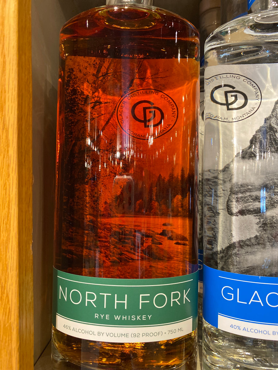 Glacier Distilling North Fork Rye Whiskey, 750 ml