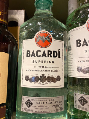 Bacardi Light Rum, 750 ml