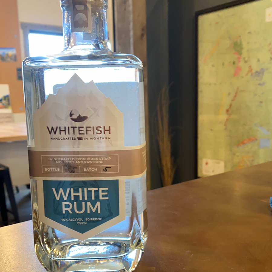 Whitefish Distillery, White Rum, Made in Montana, Rum, 750mL