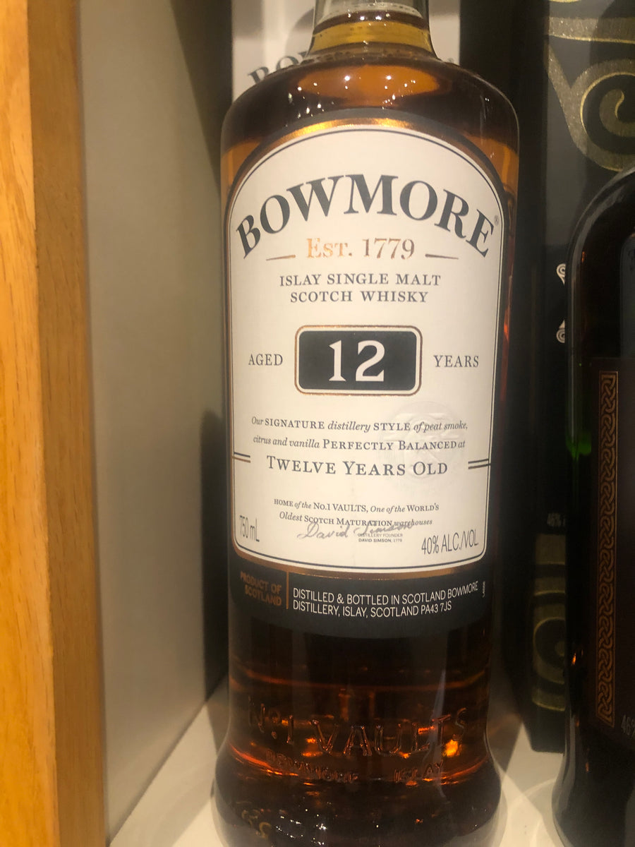 Bowmore 12 yr Scotch, 750 ml
