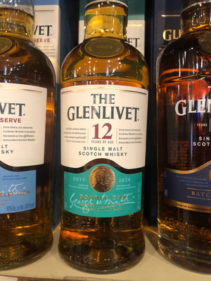 Glenlivet 12 yr Scotch, 750 ml