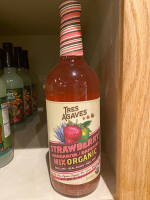 Tres Agaves, Organic Strawberry Margarita/Daiquiri Mix, 33.8oz