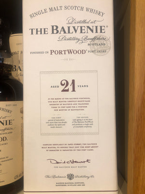 Balvenie Portwood 21 yr Scotch, 750 ml