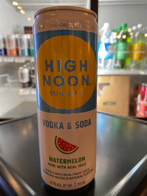 High Noon, Vodka & Soda, Watermelon, RTD, 12 oz can