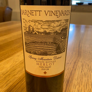 Barnett Vineyards, Merlot, Spring Mountain District, 2018, 750 ml