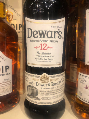 Dewars 12 yr Scotch, 750 ml
