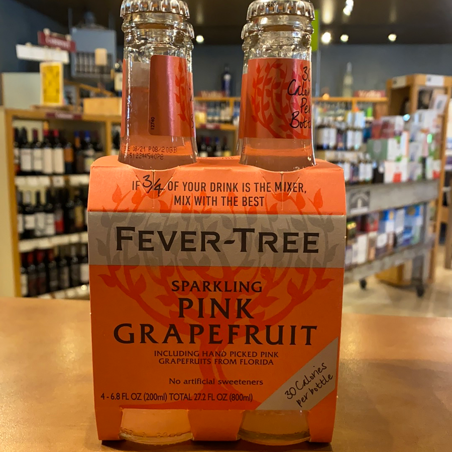 Fever Tree, Sparkling, Pink Grapefruit, 4 pack, 6.8oz bottles