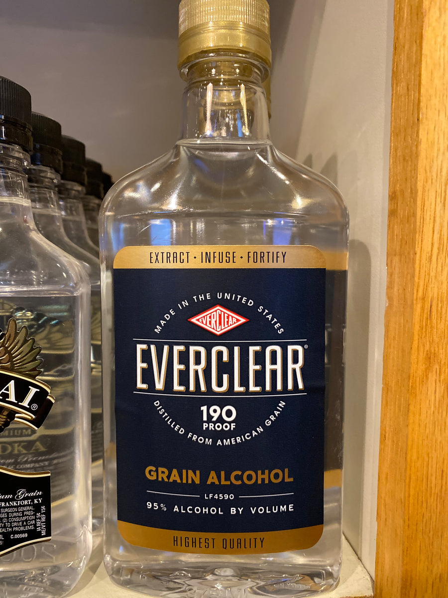 Everclear Grain Alcohol 190pf, 375 ml
