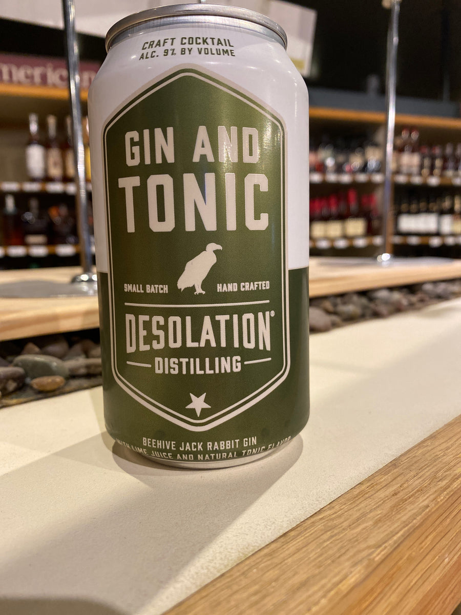 Desolation Distilling, Gin and Tonic, RTD, 12oz can