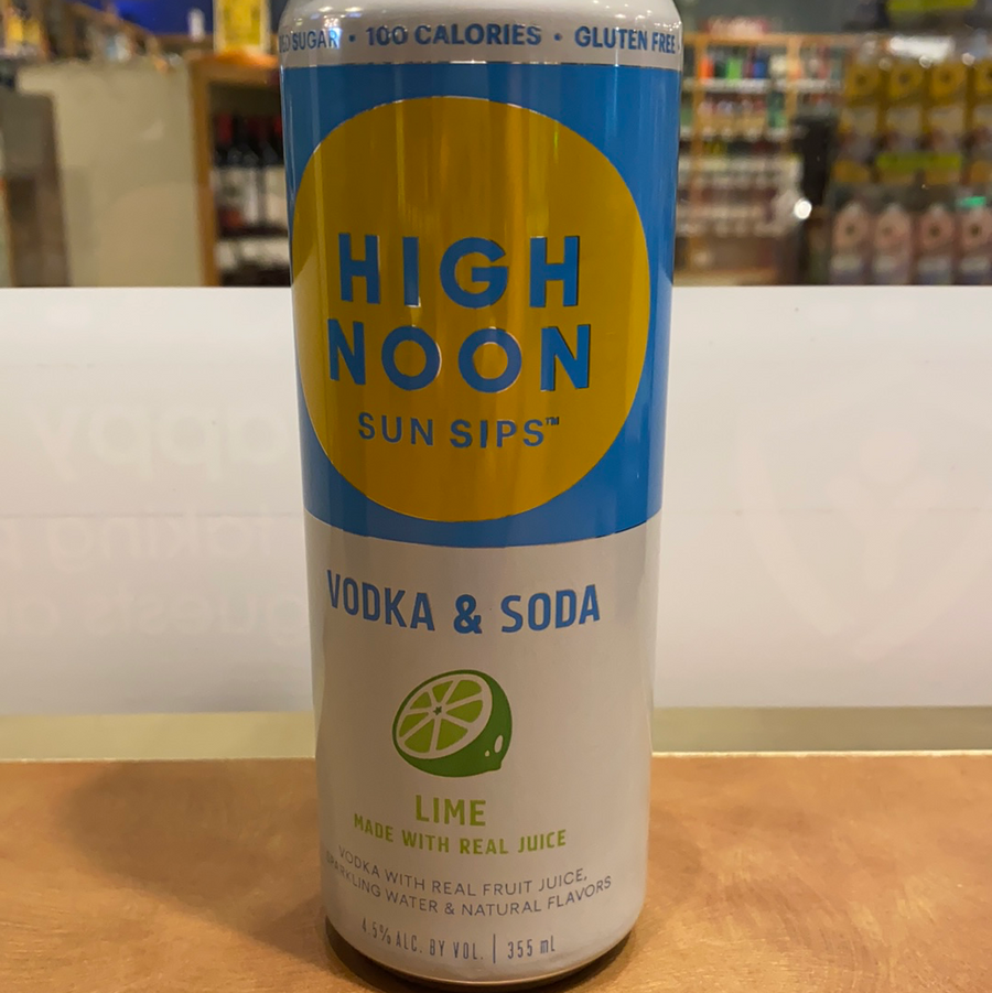High Noon, Vodka & Soda, Lime, RTD, 12oz can
