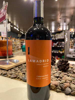 Lamadrid, Cabernet Franc, Single Vineyard Reserva, Argentina