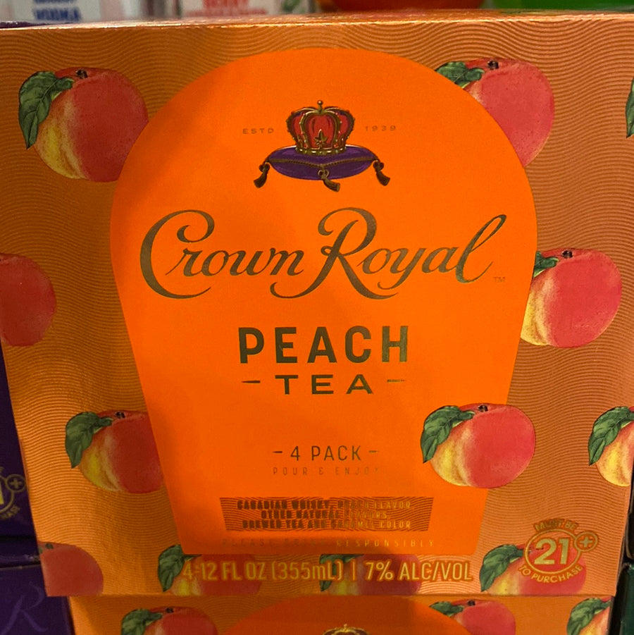 Crown Royal, Peach Tea, RTD, 4 pack, 12oz cans