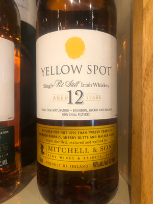 Yellow Spot 12 Year Irish Whiskey, 750 ml