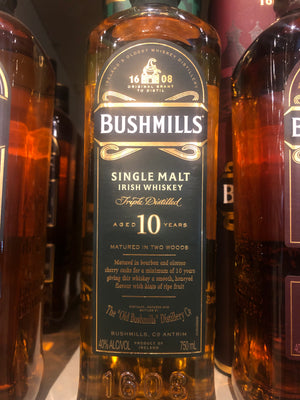 Bushmills 10 yr Irish Whiskey, 750 ml