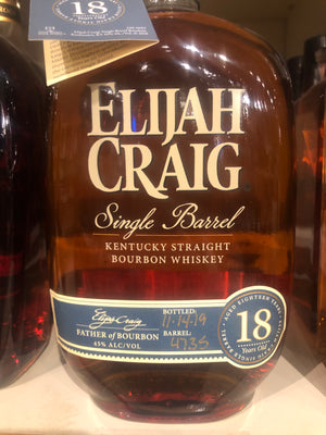 Elijah Craig, 18 Yr Bourbon, 750 ml