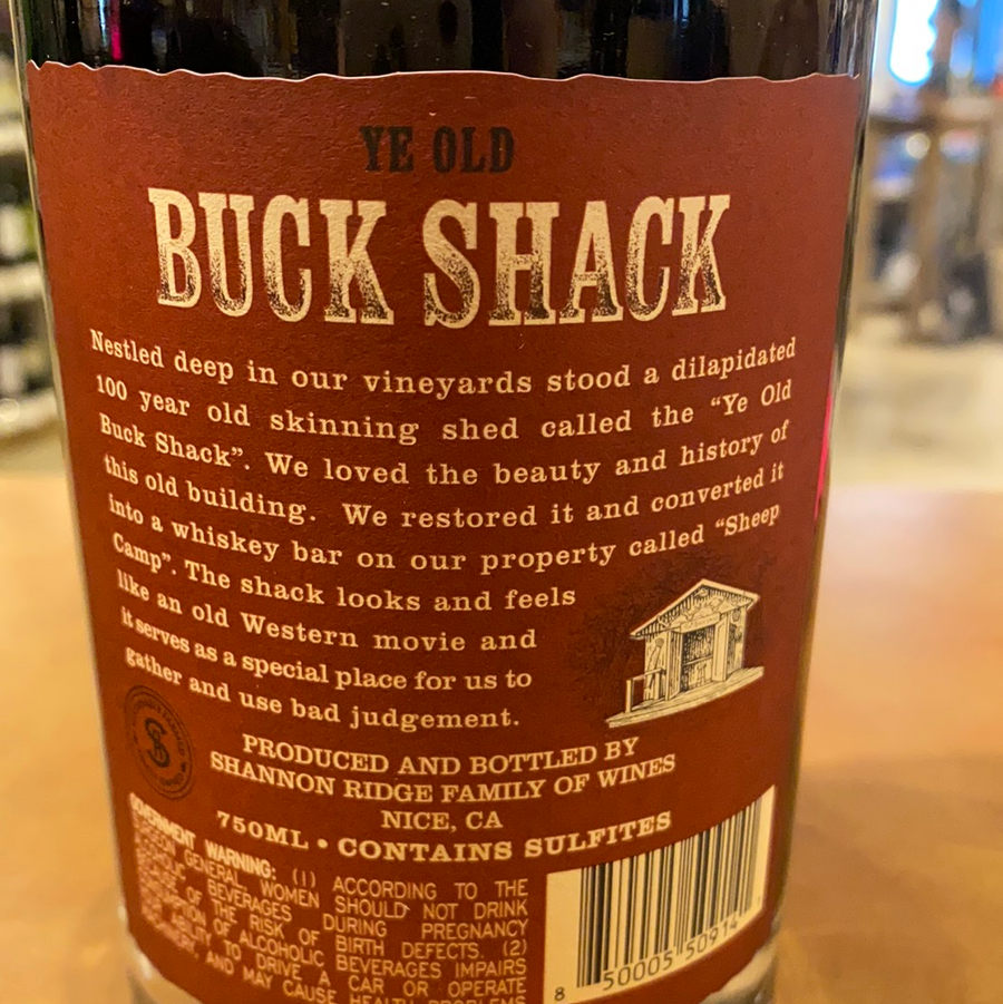 Shannon Ridge, Bourbon Barrel Aged, Buck Shack, Zinfandel, California, Red Wine, 750mL